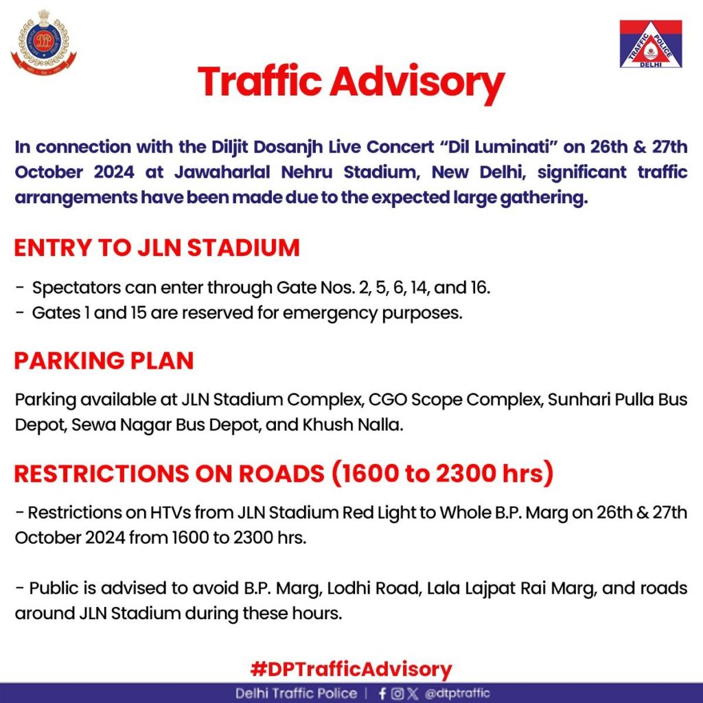 Delhi Police Advisory