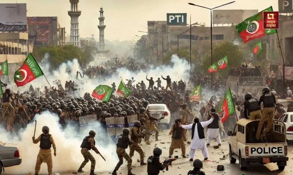 PTI Protest In Islamabad Pakistan PM residence D-Chowk violence Imran Khan 