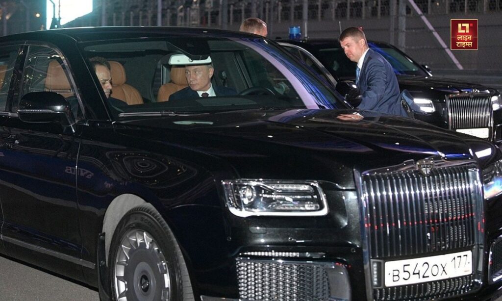 Russian President Putin travels in a limo