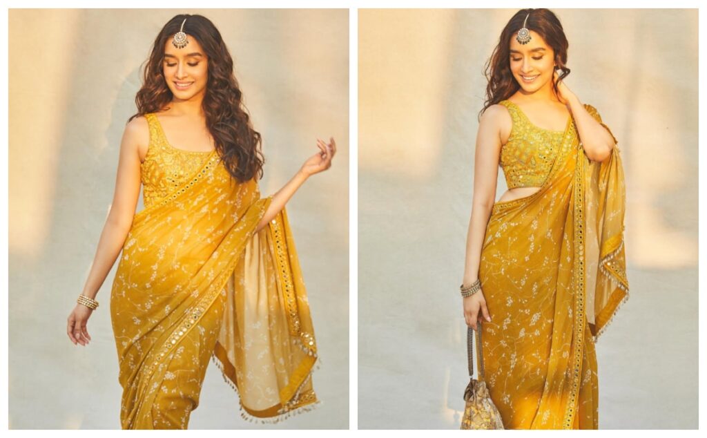 Gorgeous Yellow Lehenga Saree Design