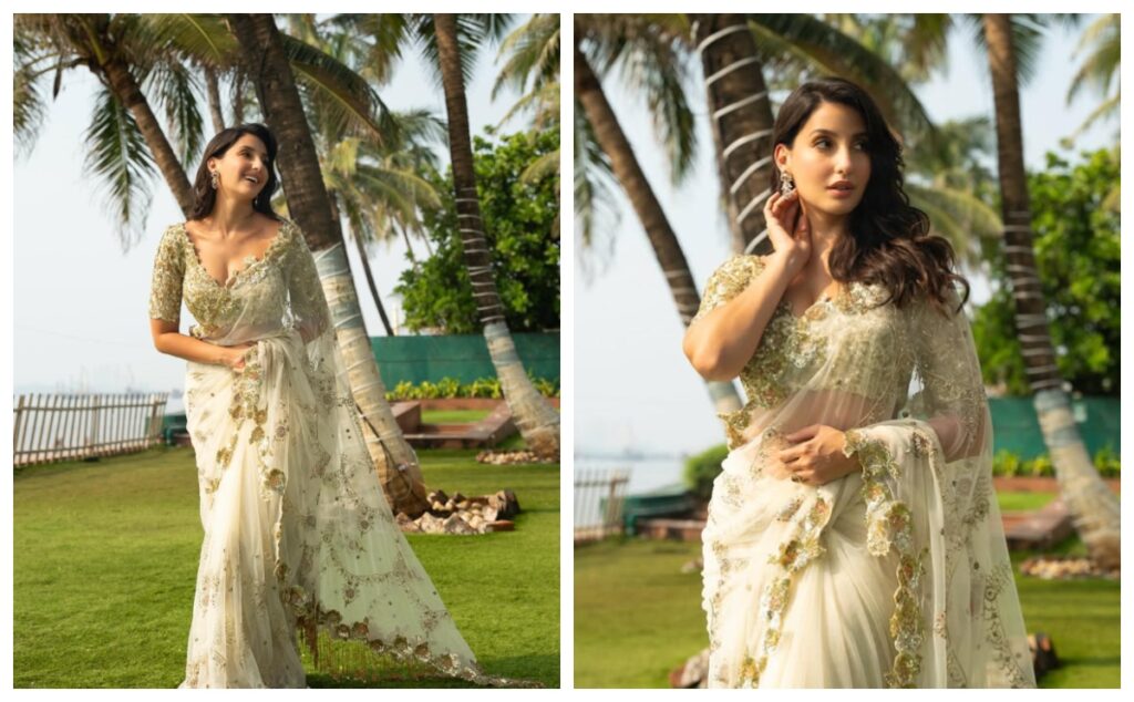 Nora Fatehi stylish Saree Collection - Live Times