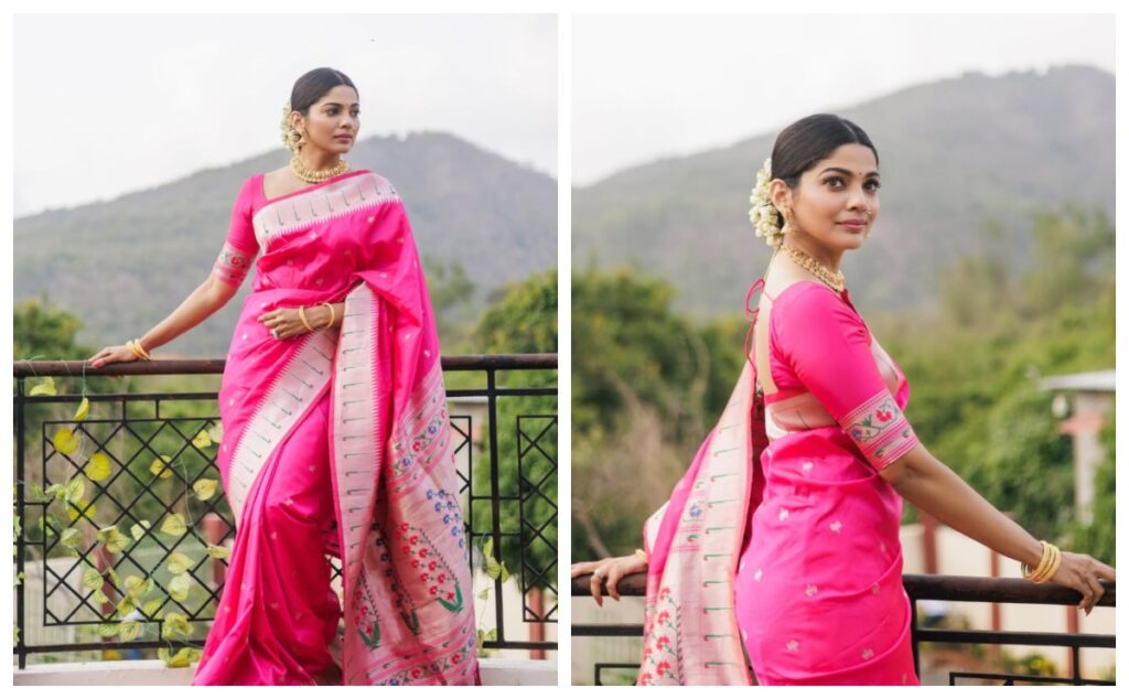  Pooja Sawant Traditional Saree Collection