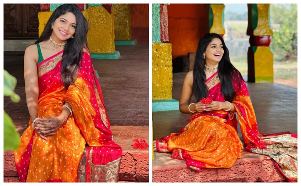  Pooja Sawant Traditional Saree Collection