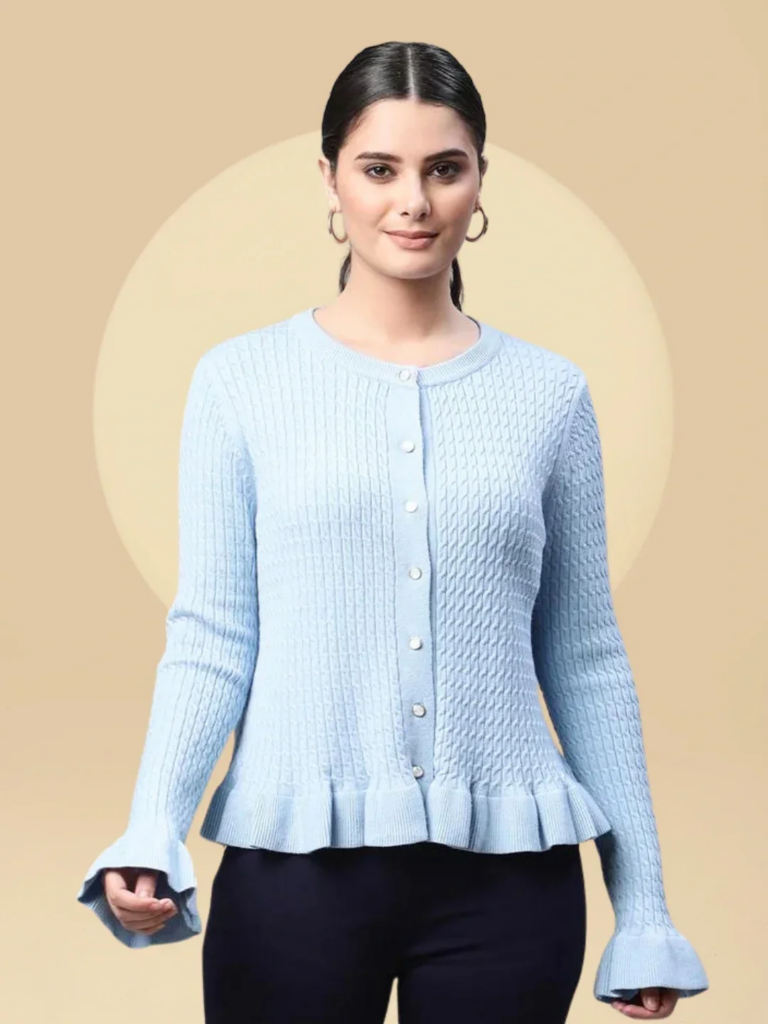 Top 10 Sweater Design - Ruffled Sweater - Live Times