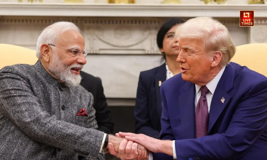 US President Donald Trump with Indian Prime Minister Narendra Modi - Live Times